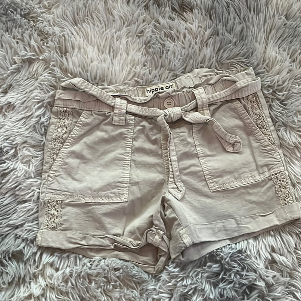 These gray shorts are super comfy and come with a belt that matches!